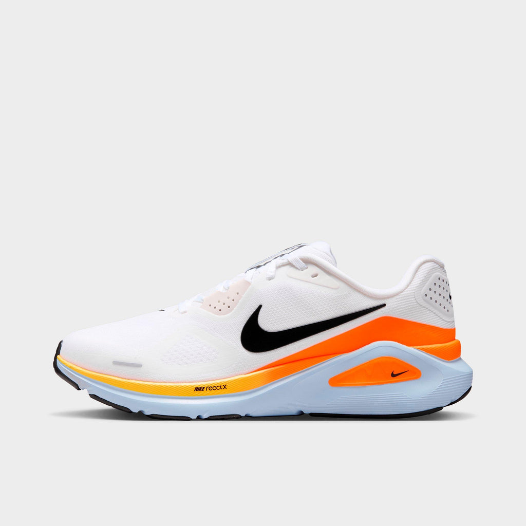 Men's Nike Structure 26 Running Shoes - White/Hydrogen Blue/Total Orange/Black