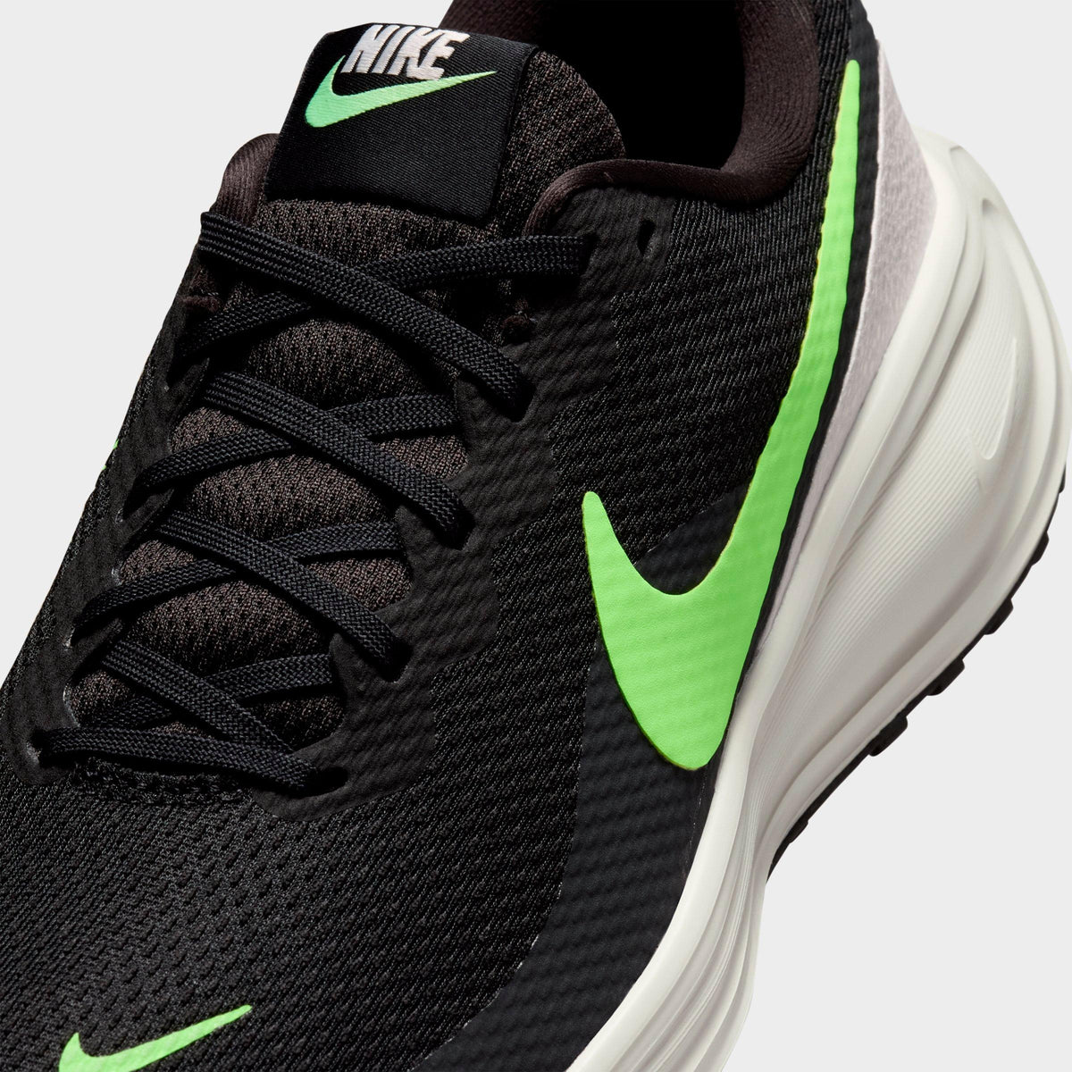 Men's Nike Revolution 8 Running Shoes - Black/Summit White/Football Grey/Lime Blast - view 3