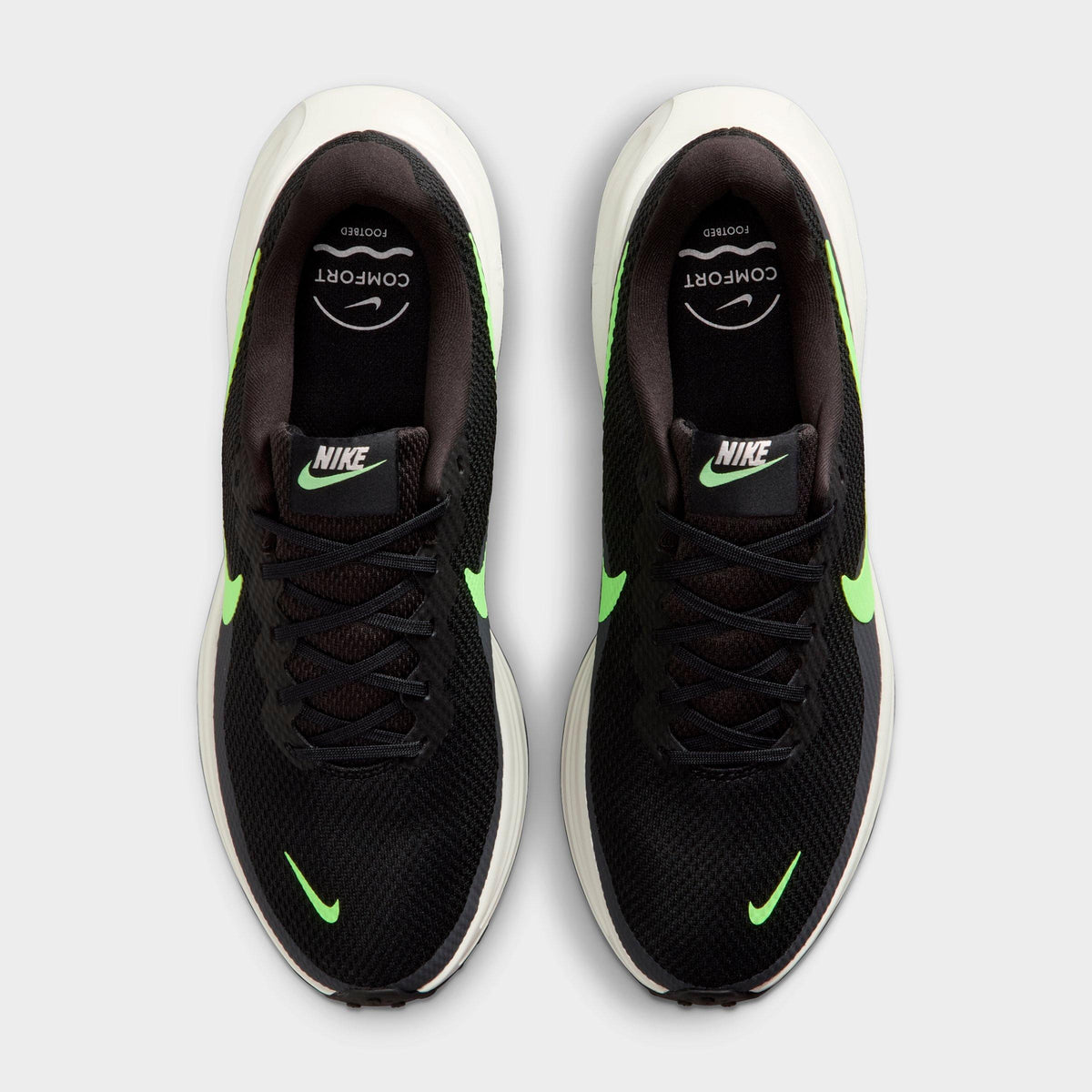 Men's Nike Revolution 8 Running Shoes - Black/Summit White/Football Grey/Lime Blast - view 5
