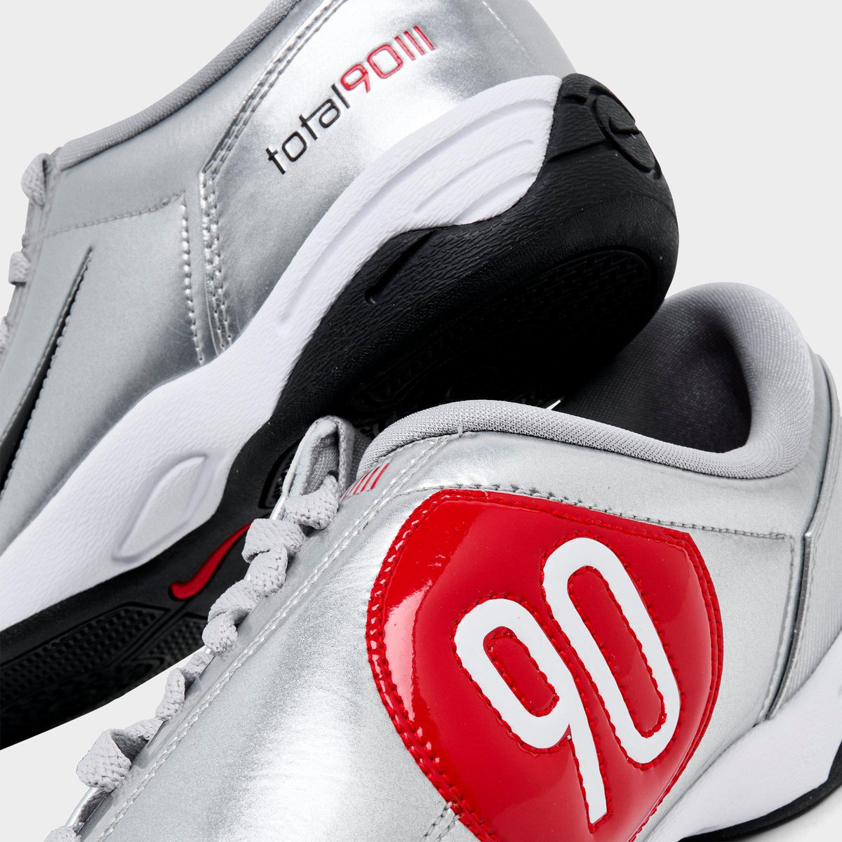Men's Nike Total 90 Casual Shoes - Metallic Silver/Black - view 3