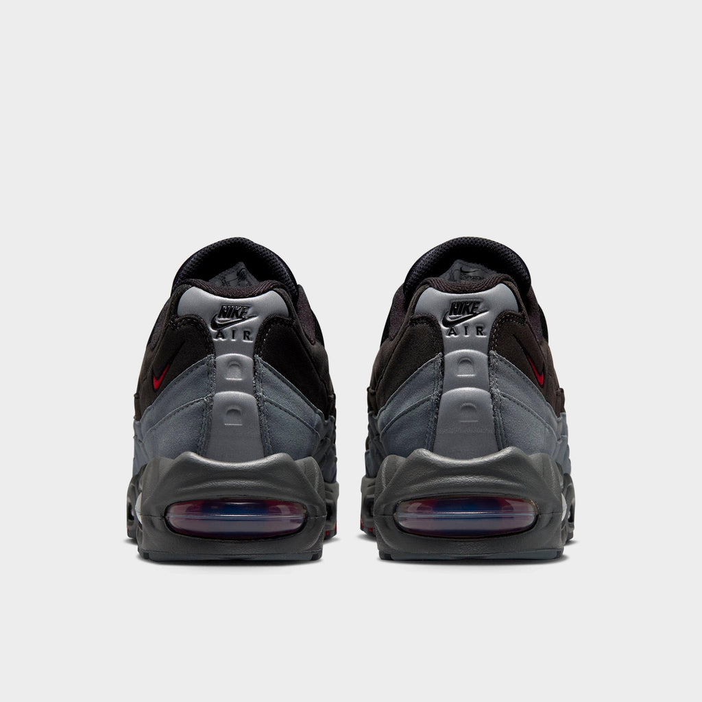Men's Nike Air Max 95 Big Bubble Casual Shoes - Black/Smoke Grey/Dark Smoke Grey/Tough Red - view 4