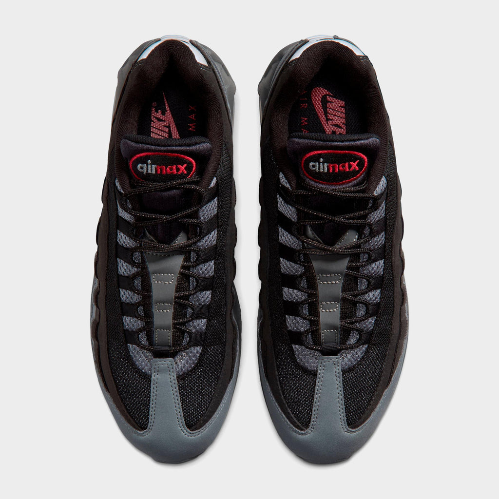 Men's Nike Air Max 95 Big Bubble Casual Shoes - Black/Smoke Grey/Dark Smoke Grey/Tough Red - view 5