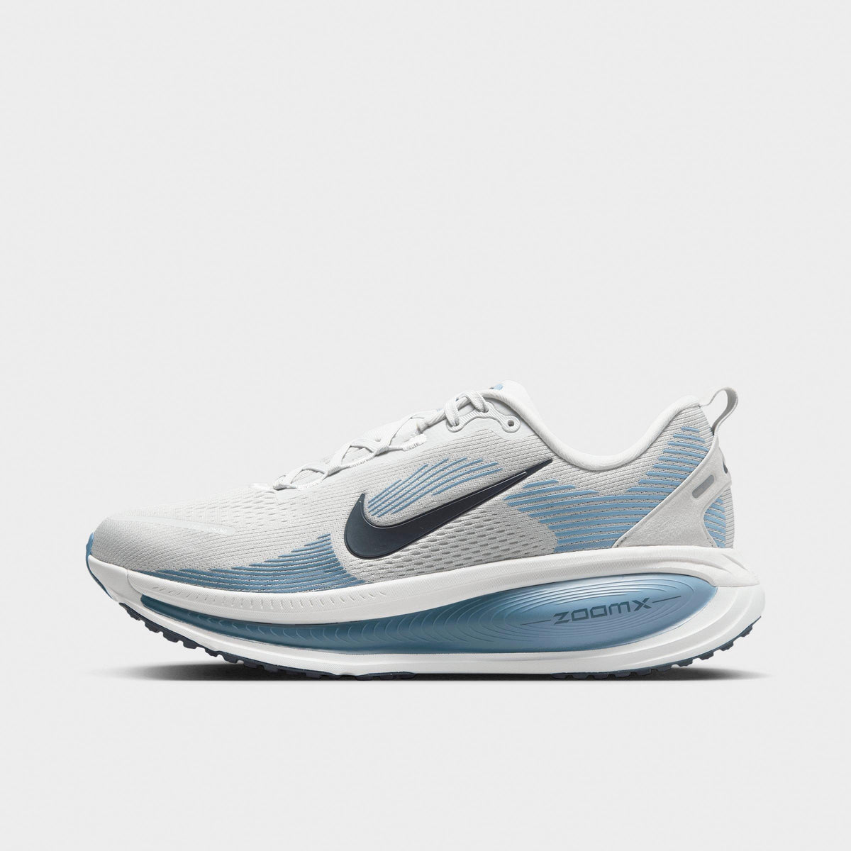 Men's Nike Vomero 18 Running Shoes - Grey Fog/Off White/Work Blue/Dark Obsidian