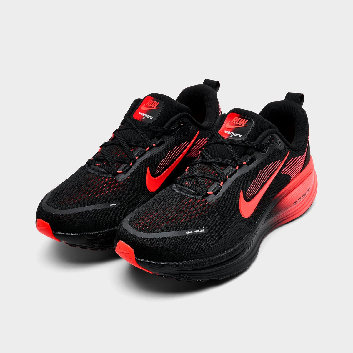 Men's Nike Vomero 18 Running Shoes - Black/Bright Crimson/University Red - view 2