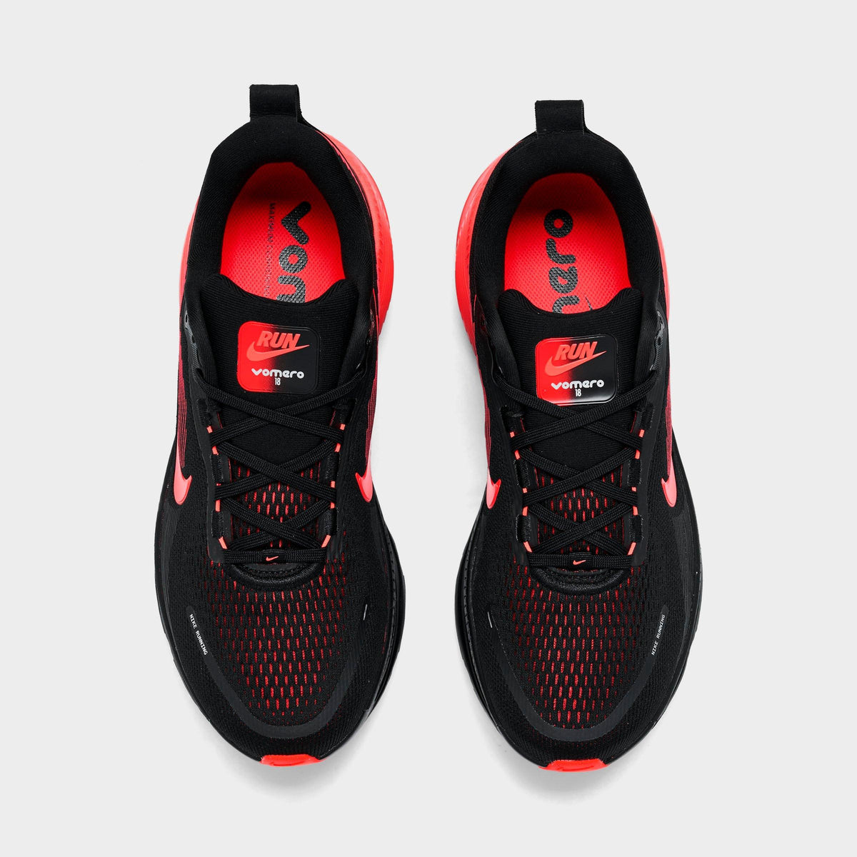 Men's Nike Vomero 18 Running Shoes - Black/Bright Crimson/University Red - view 5