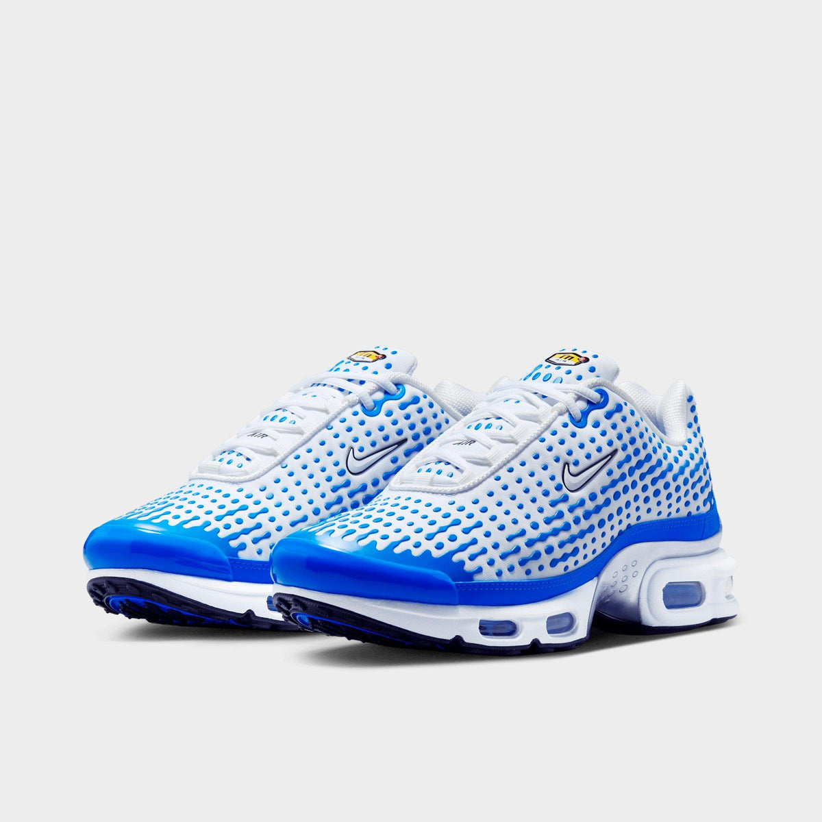 Men's Nike Air Max Plus VII Casual Shoes - White/Blue Crystal/Metallic Silver/White - view 2