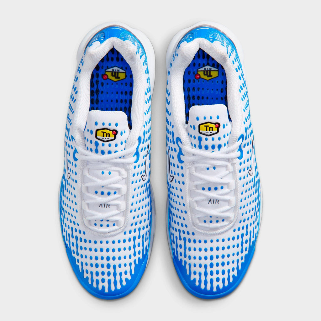 Men's Nike Air Max Plus VII Casual Shoes - White/Blue Crystal/Metallic Silver/White - view 5