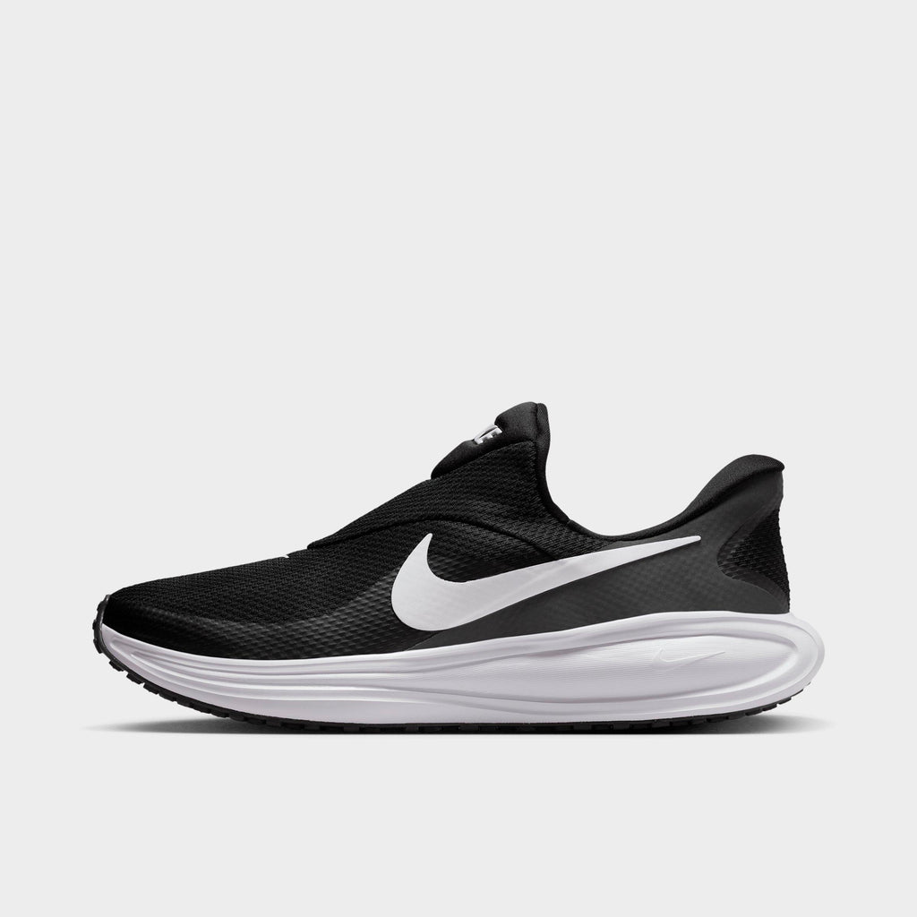 Men's Nike Revolution 8 EasyOn Running Shoes - Black/Anthracite/Wolf Grey/White