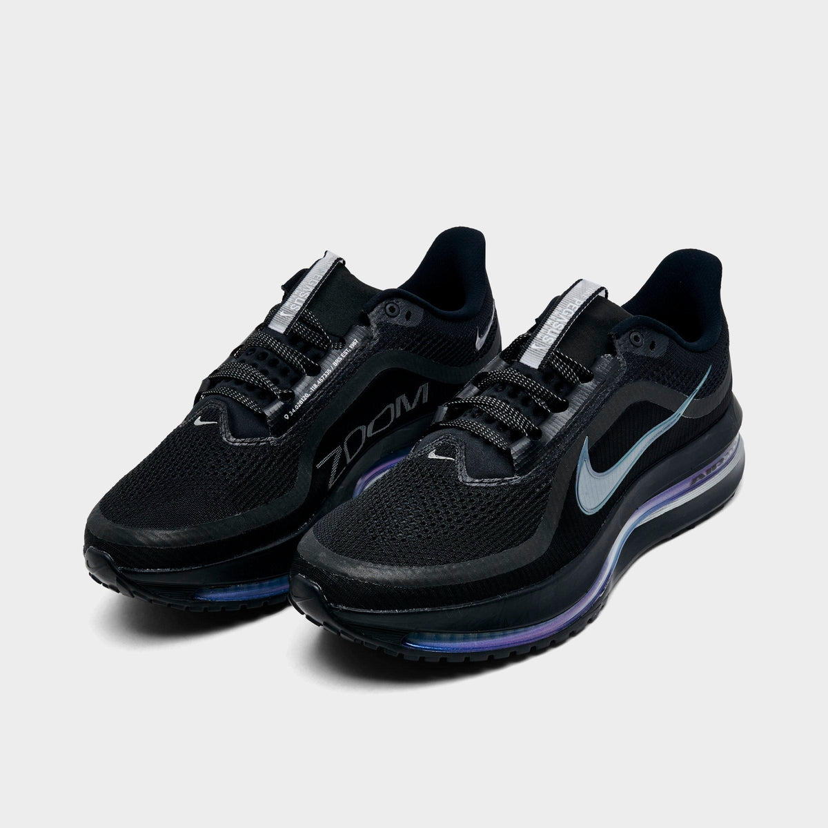 Men's Nike Pegasus Premium Running Shoes - Black/Metallic Silver/Black - view 2