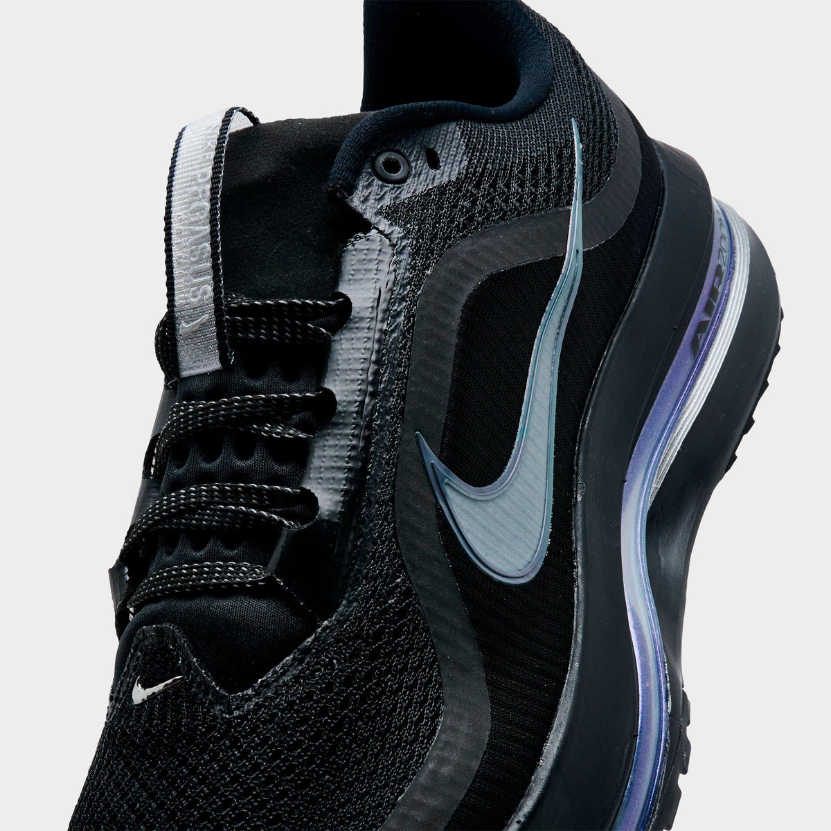 Men's Nike Pegasus Premium Running Shoes - Black/Metallic Silver/Black - view 3