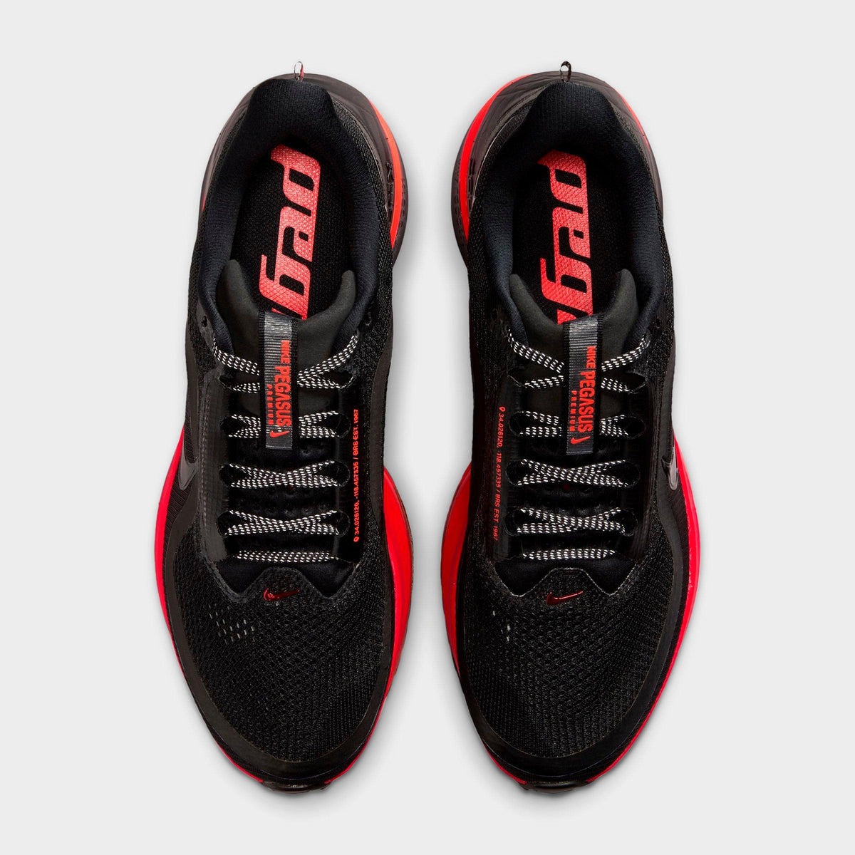 Men's Nike Pegasus Premium Running Shoes - Black/University Red/Bright Crimson/Black - view 5