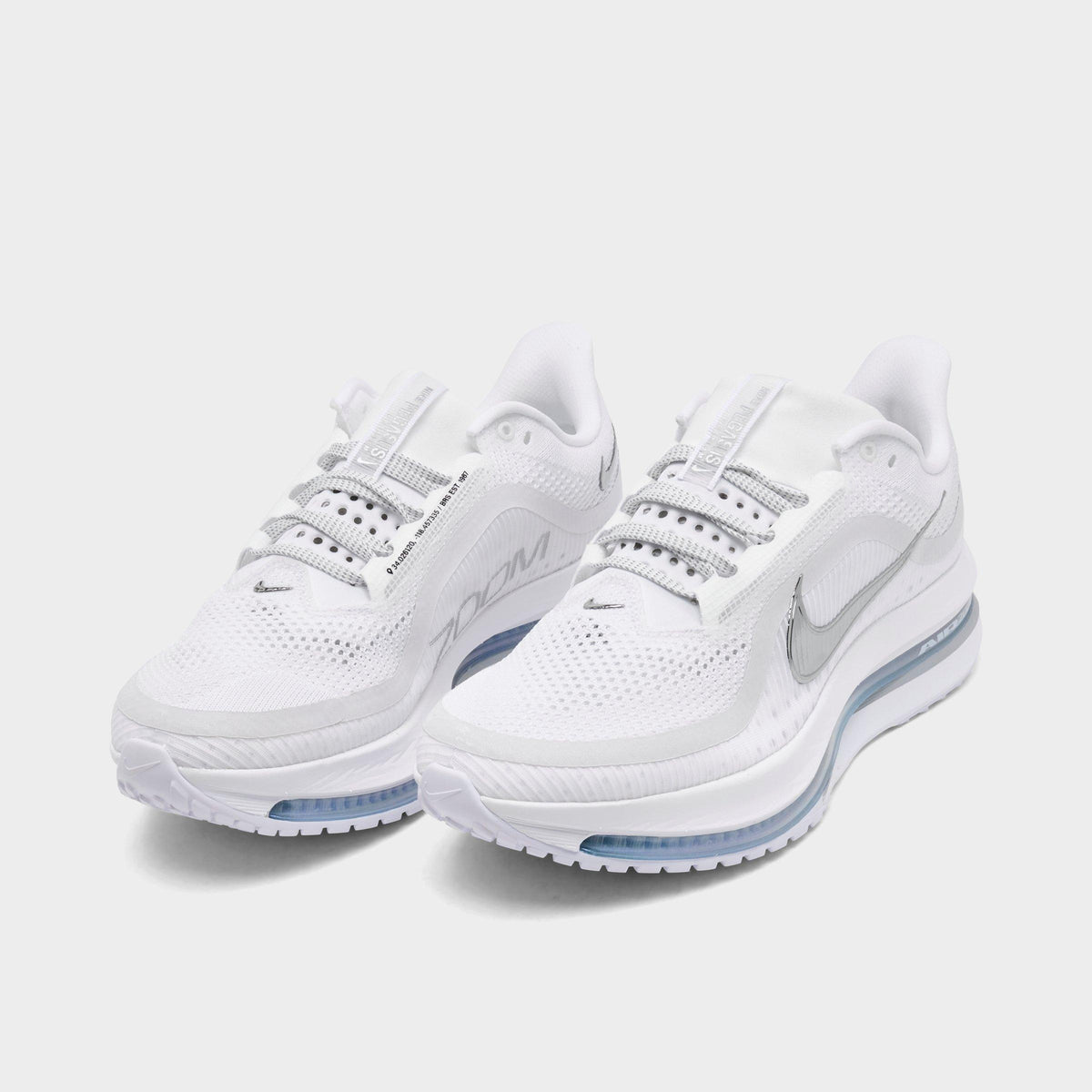 Men's Nike Pegasus Premium Running Shoes - White/Metallic Silver/Metallic Silver - view 2