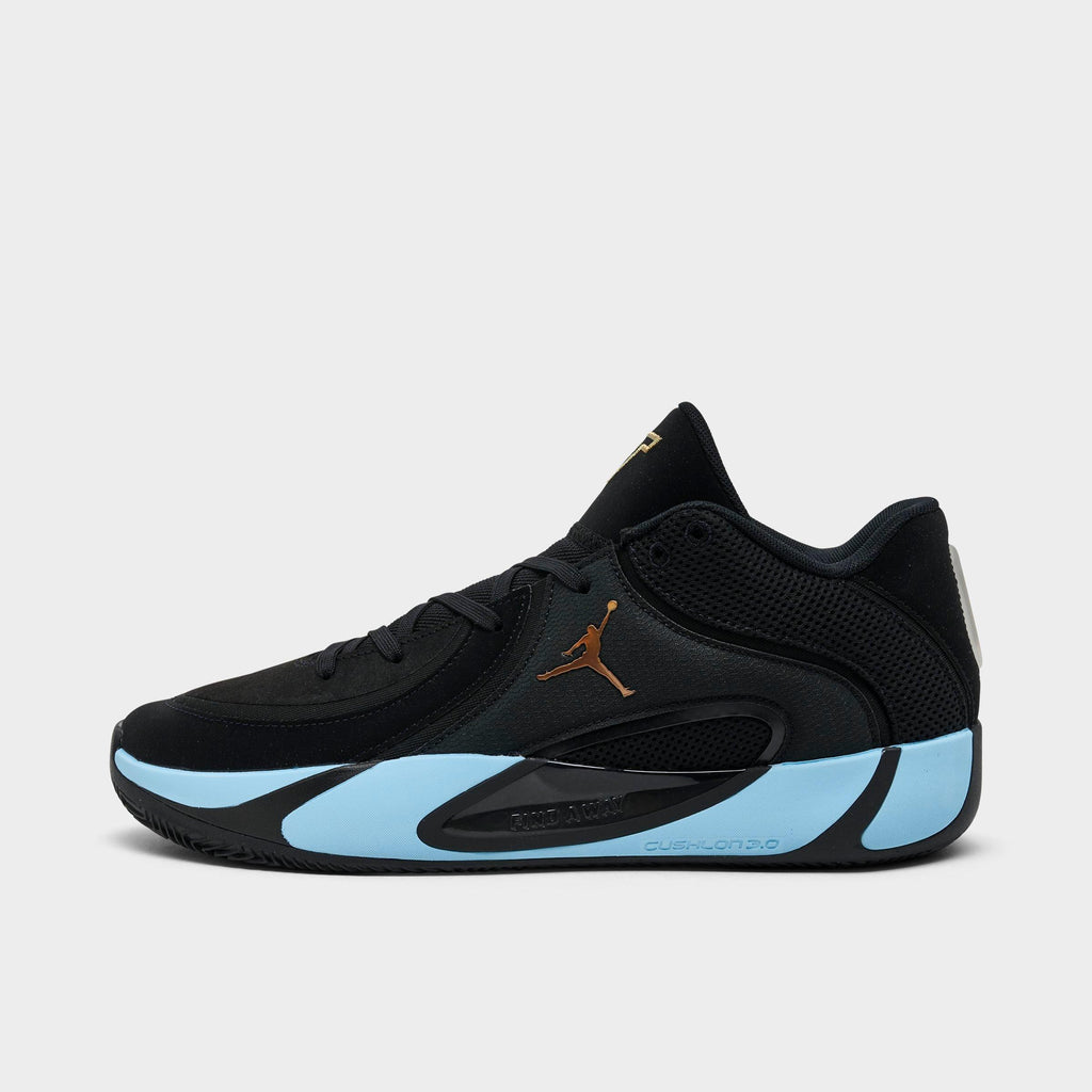 Men's Jordan Tatum 4 Basketball Shoes - Black/Ice Blue
