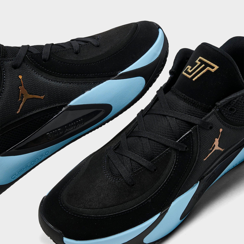 Men's Jordan Tatum 4 Basketball Shoes - Black/Ice Blue - view 3