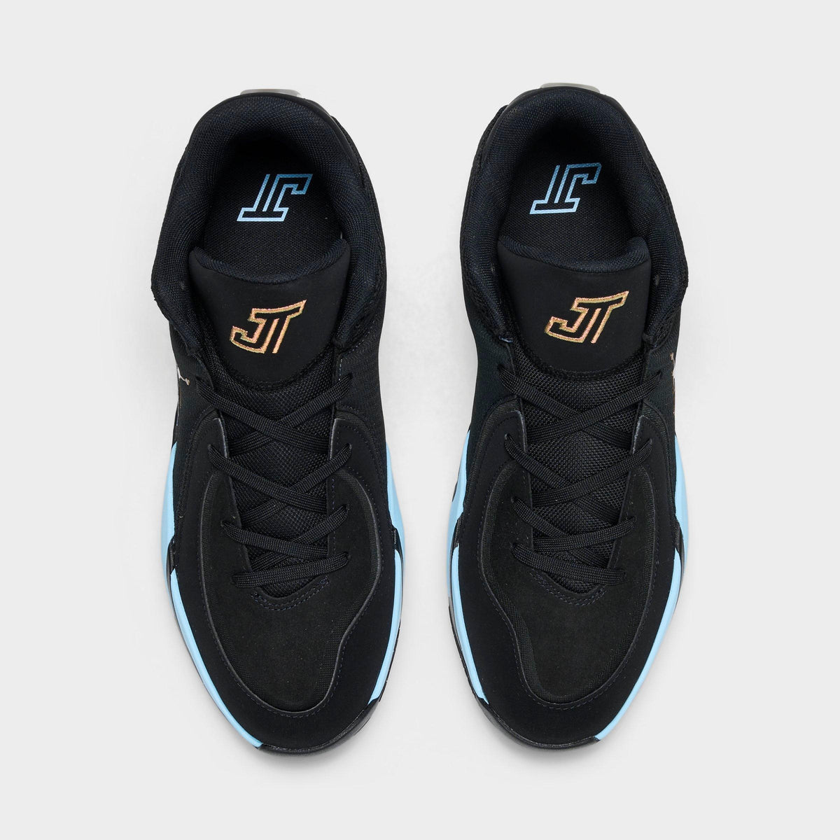 Men's Jordan Tatum 4 Basketball Shoes - Black/Ice Blue - view 5