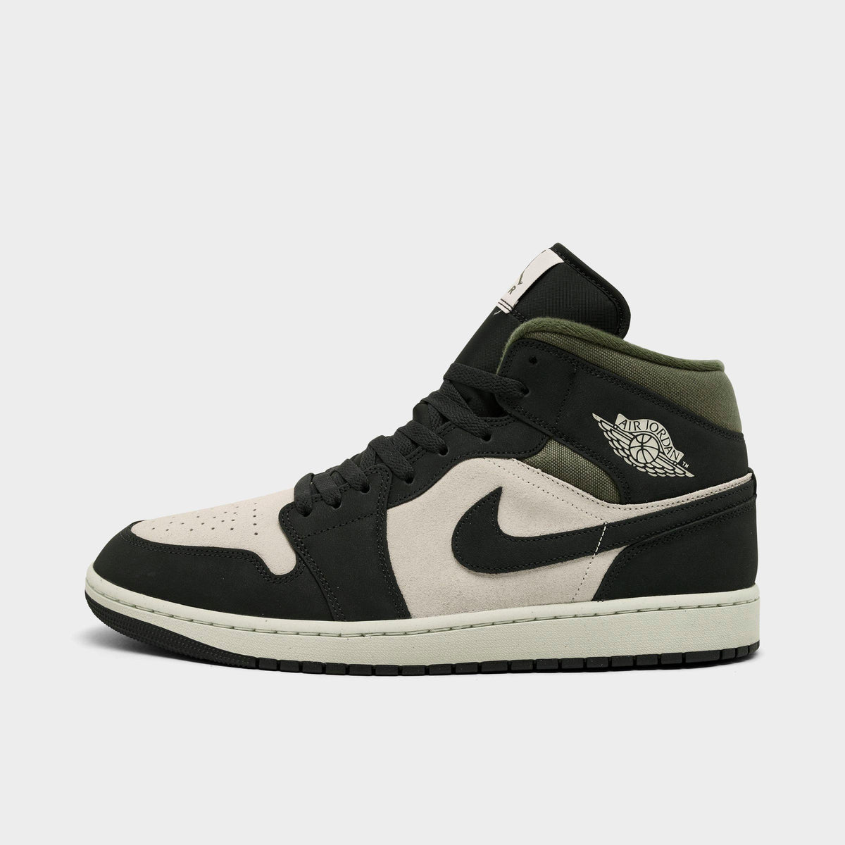 Men's Air Jordan Retro 1 Mid SE Casual Shoes - Light Orewood Brown/Medium Olive/Sail/Off Noir