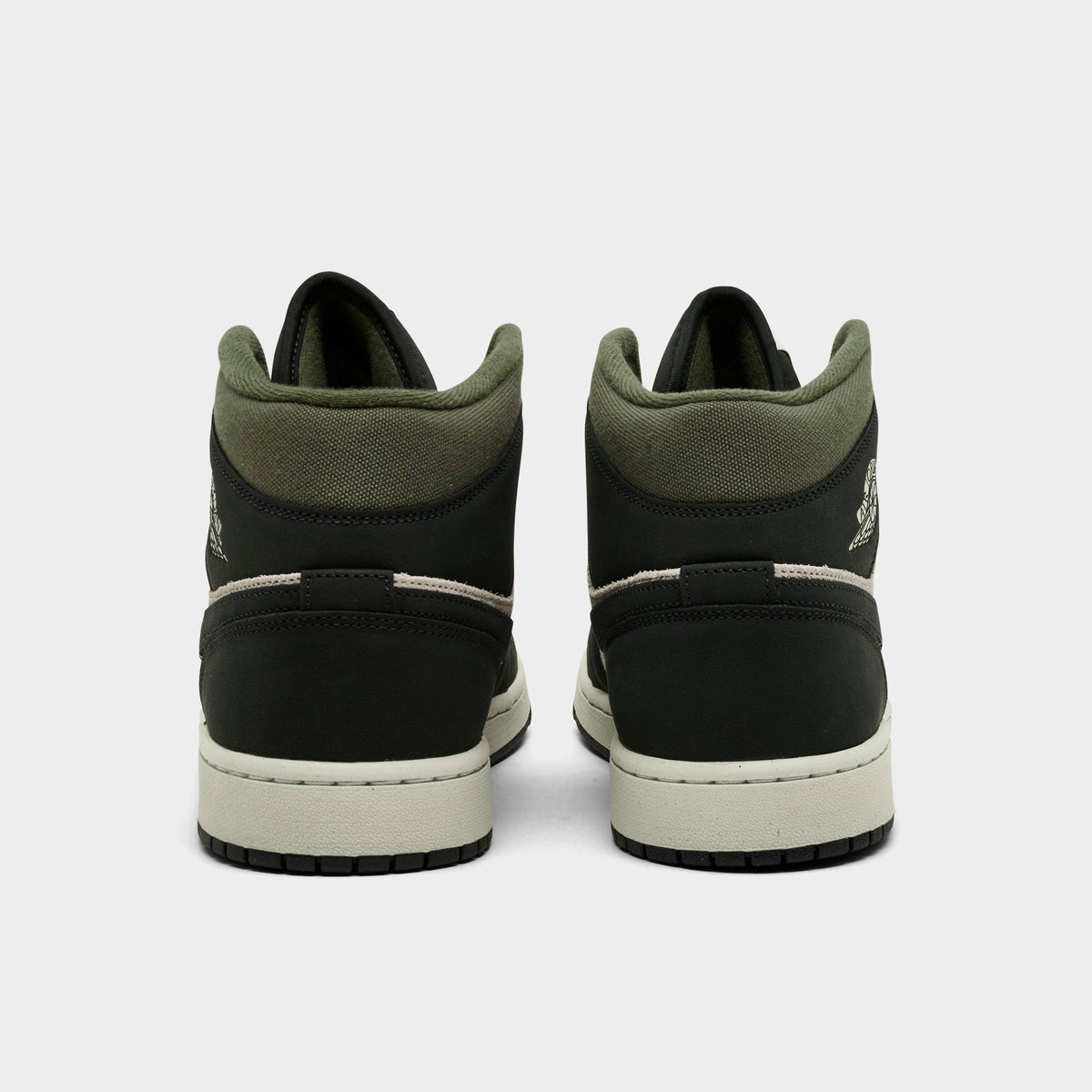 Men's Air Jordan Retro 1 Mid SE Casual Shoes - Light Orewood Brown/Medium Olive/Sail/Off Noir - view 4