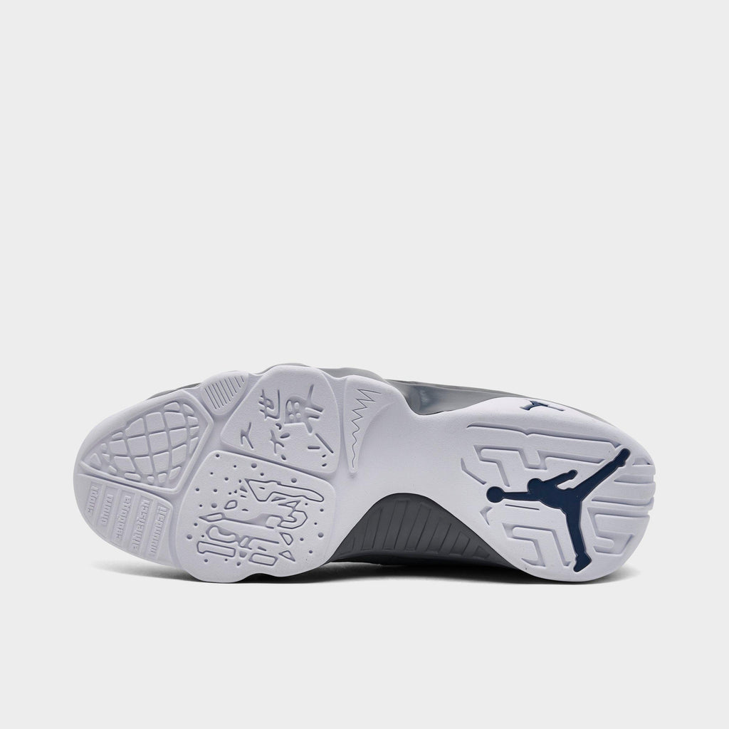 Men's Air Jordan Retro 9 Basketball Shoes - White/French Blue/Flint Grey - view 6