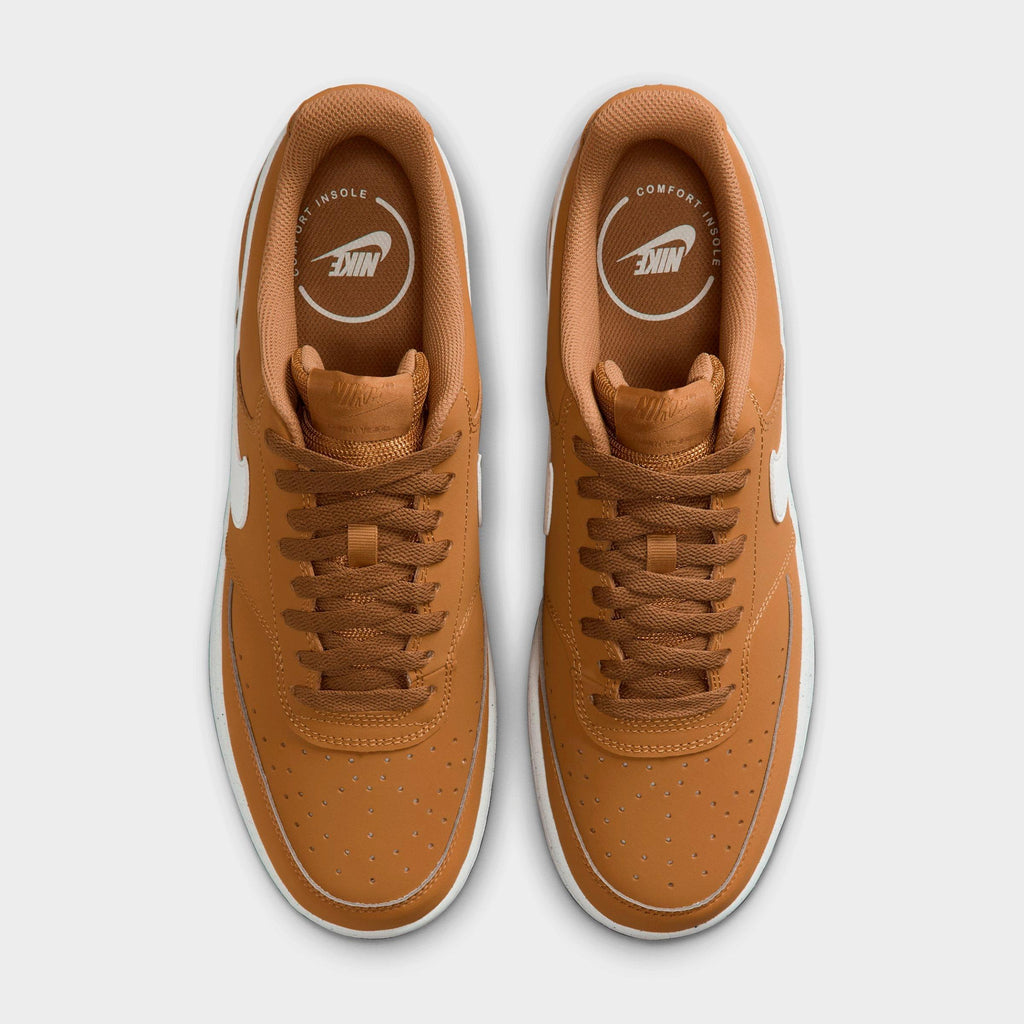 Men's Nike Court Vision Low Casual Shoes - Wheat/Sail - view 5