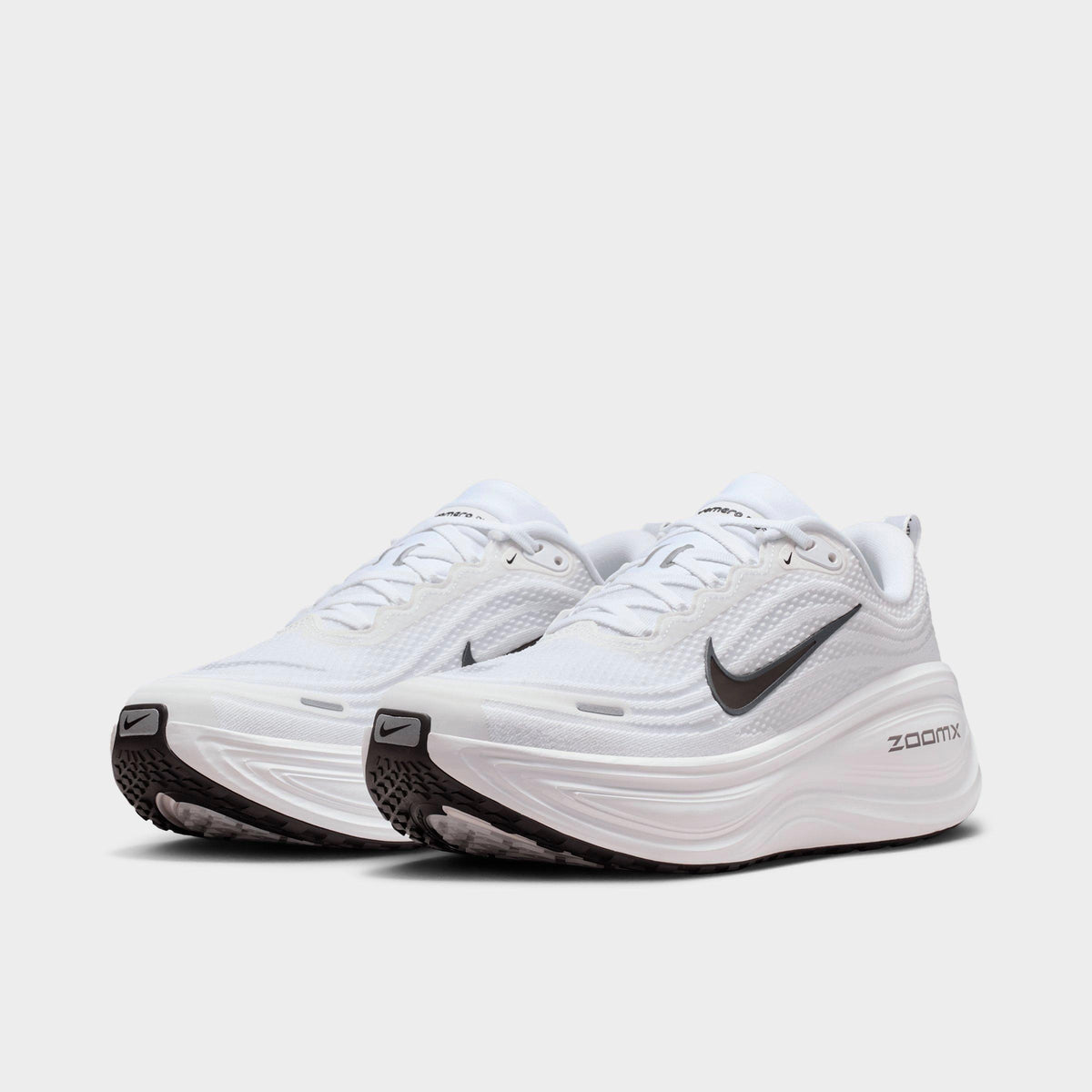 Men's Nike Vomero Plus Running Shoes - White/Dark Smoke Grey/Metallic Dark Grey/Black - view 2
