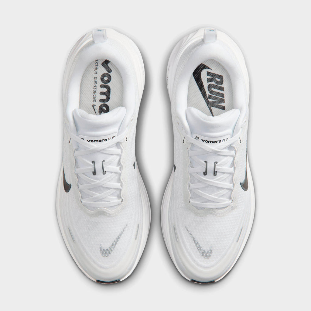 Men's Nike Vomero Plus Running Shoes - White/Dark Smoke Grey/Metallic Dark Grey/Black - view 5
