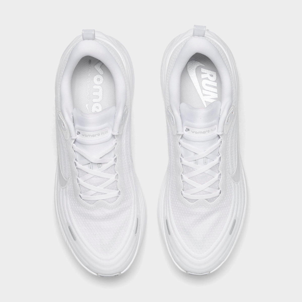 Men's Nike Vomero Plus Running Shoes - White/Photon Dust/Metallic Silver/Summit White - view 5