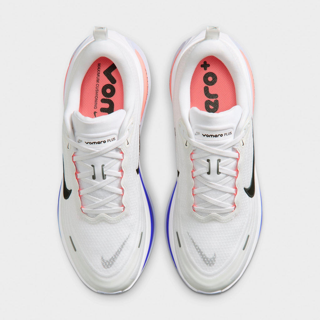 Men's Nike Vomero Plus Running Shoes - White/Atomic Pink/Racer Blue/Black - view 5