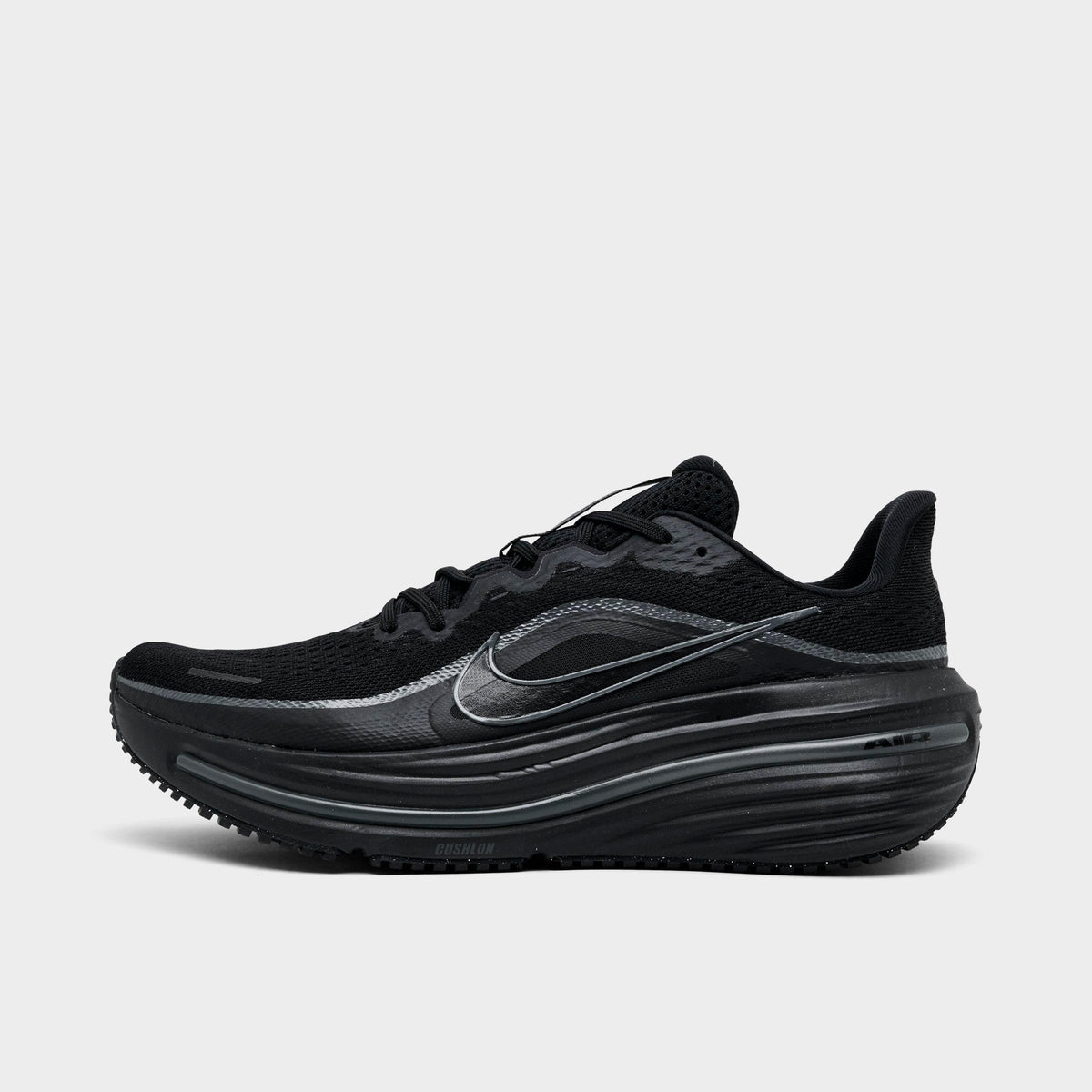 Men's Nike Air Winflo 12 Road Running Shoes - Black/Dark Smoke Grey/Black