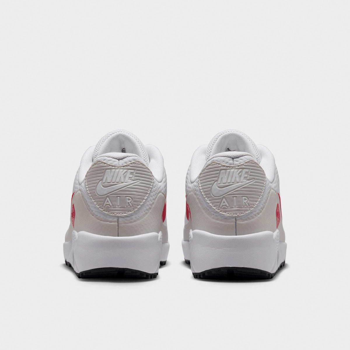 Men's Nike Air Max 90 Golf Shoes - White/Photon Dust/Midnight Navy/Fire Red - view 4