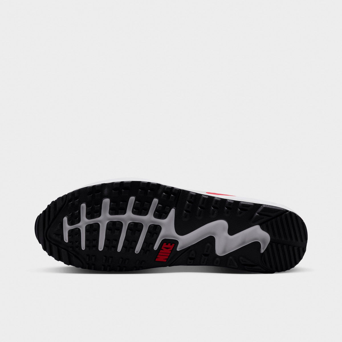 Men's Nike Air Max 90 Golf Shoes - White/Photon Dust/Midnight Navy/Fire Red - view 6