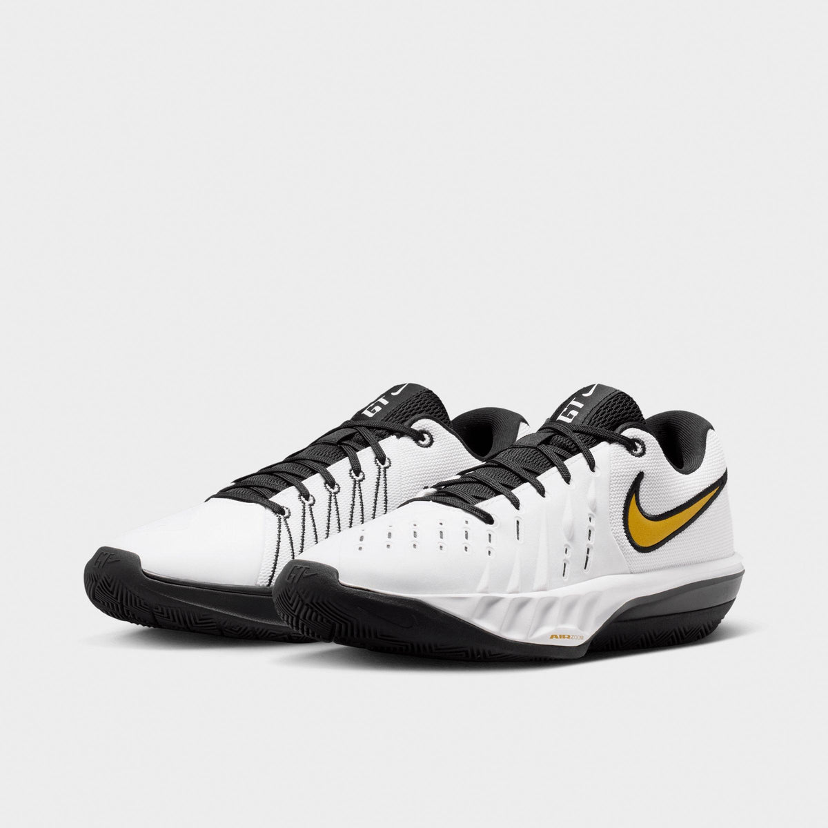 Men's Nike G.T. Cut Academy 2 Basketball Shoes - White/Black/Metallic Gold - view 2