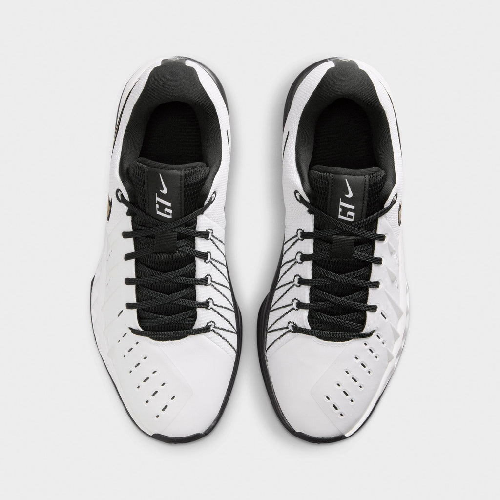 Men's Nike G.T. Cut Academy 2 Basketball Shoes - White/Black/Metallic Gold - view 5
