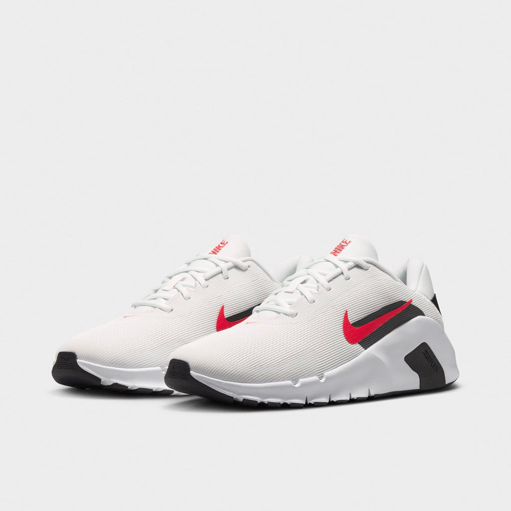 Men's Nike Flex Train Training Shoes - Off White/White/Black/University Red - view 2