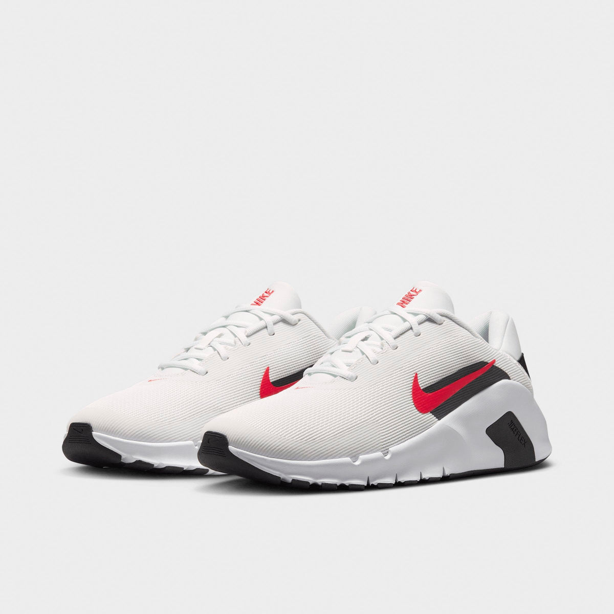 Men's Nike Flex Train Training Shoes - Off White/White/Black/University Red - view 2