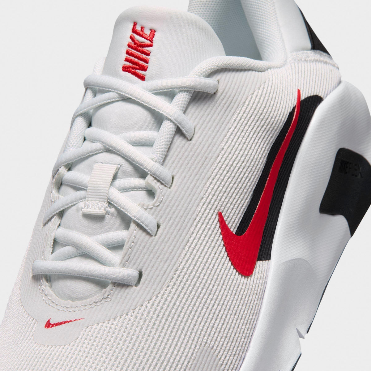Men's Nike Flex Train Training Shoes - Off White/White/Black/University Red - view 3