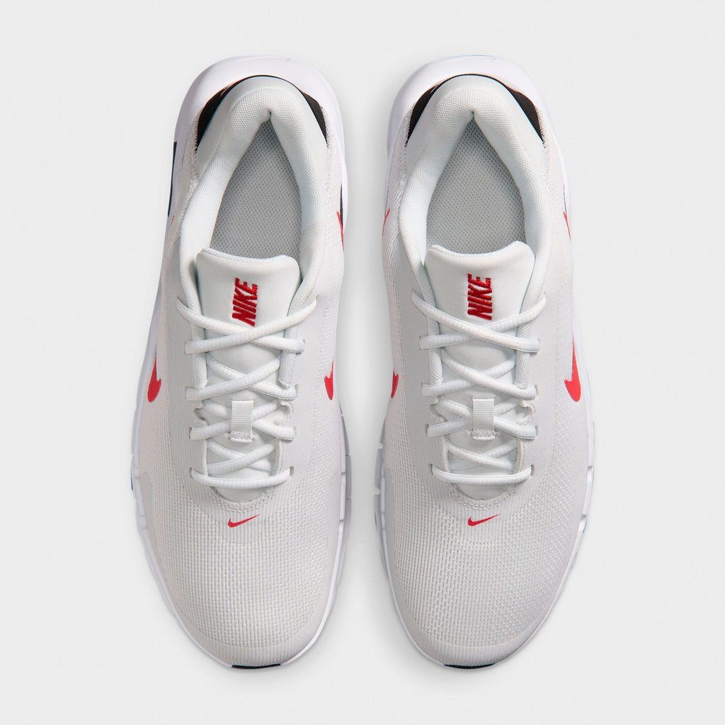 Men's Nike Flex Train Training Shoes - Off White/White/Black/University Red - view 5