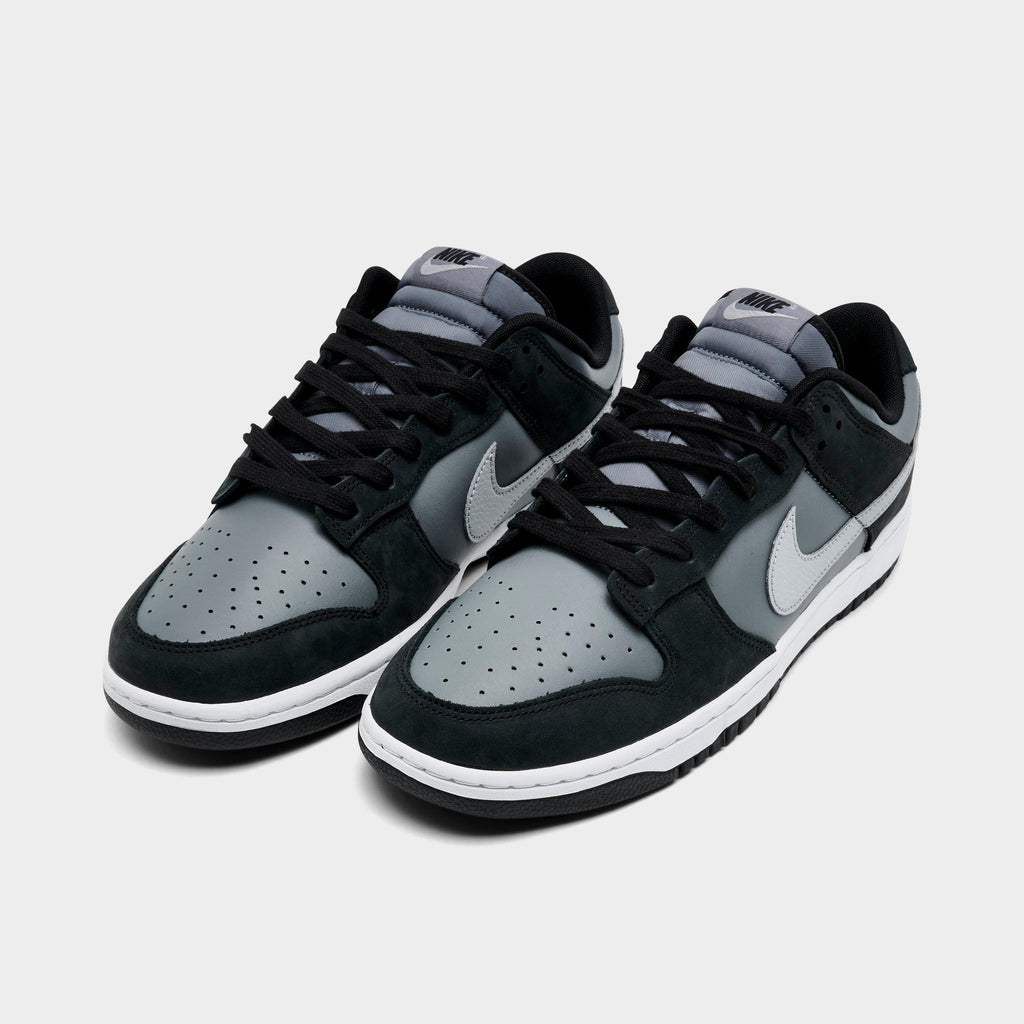 Men's Nike Dunk Low Retro Casual Shoes - Black/Light Smoke Grey/Smoke Grey/White - view 2