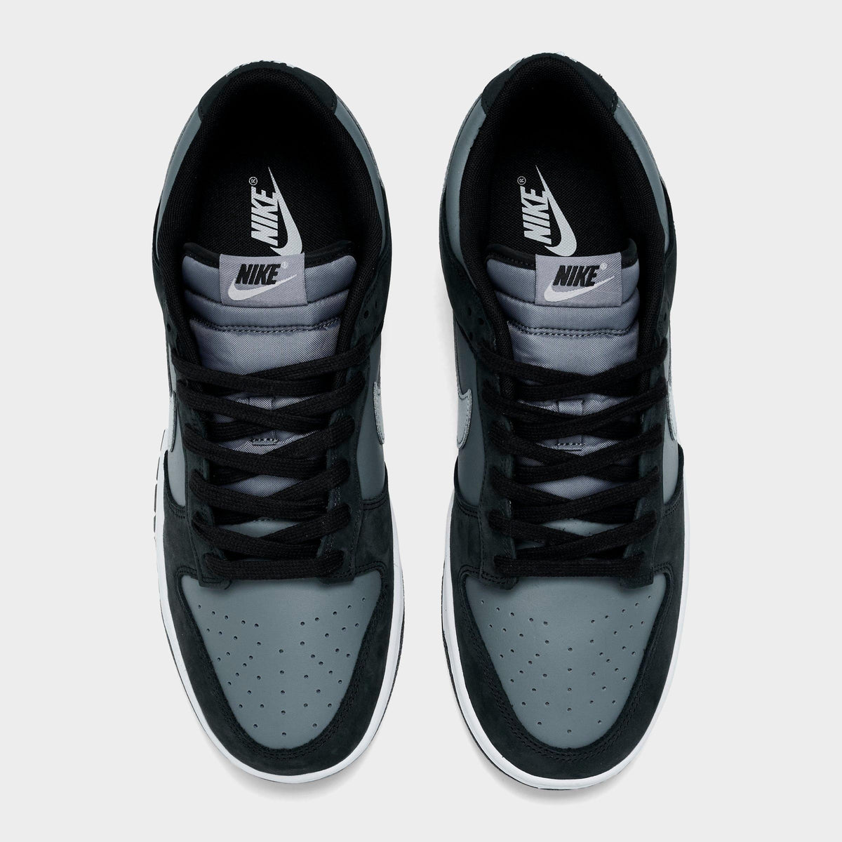 Men's Nike Dunk Low Retro Casual Shoes - Black/Light Smoke Grey/Smoke Grey/White - view 5