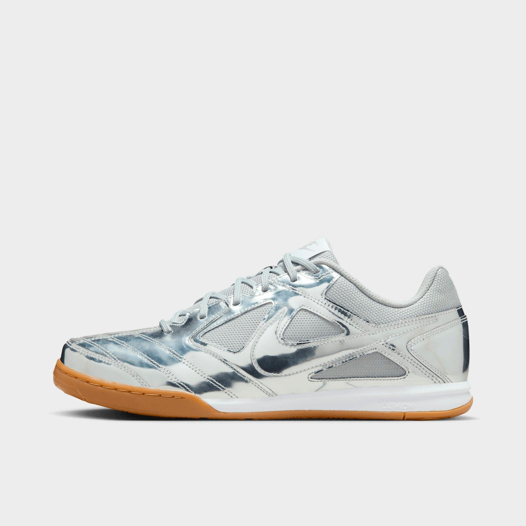 Men's Nike Gato LV8 Casual Shoes - Metallic Silver/White/Gum Light Brown/Metallic Silver