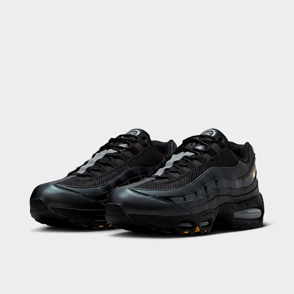 Men's Nike Air Max 95 Big Bubble Total 90 Casual Shoes - Black/University Gold/Metallic Silver/White - view 2