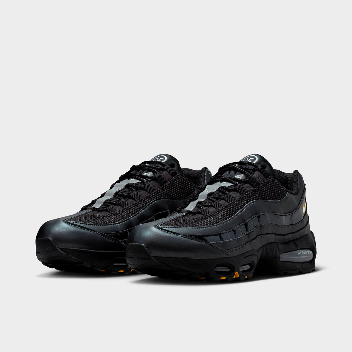 Men's Nike Air Max 95 Big Bubble Total 90 Casual Shoes - Black/University Gold/Metallic Silver/White - view 2