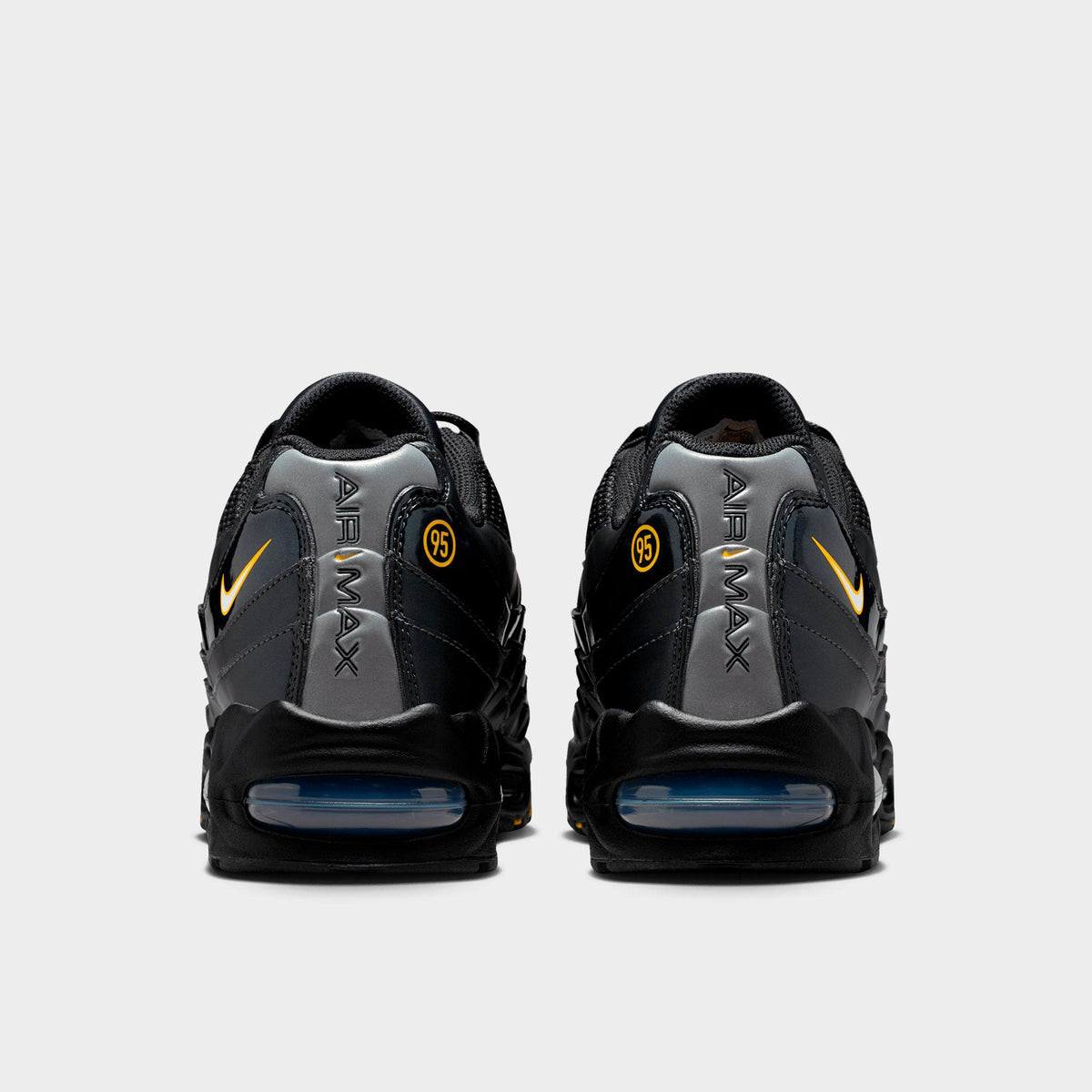 Men's Nike Air Max 95 Big Bubble Total 90 Casual Shoes - Black/University Gold/Metallic Silver/White - view 4