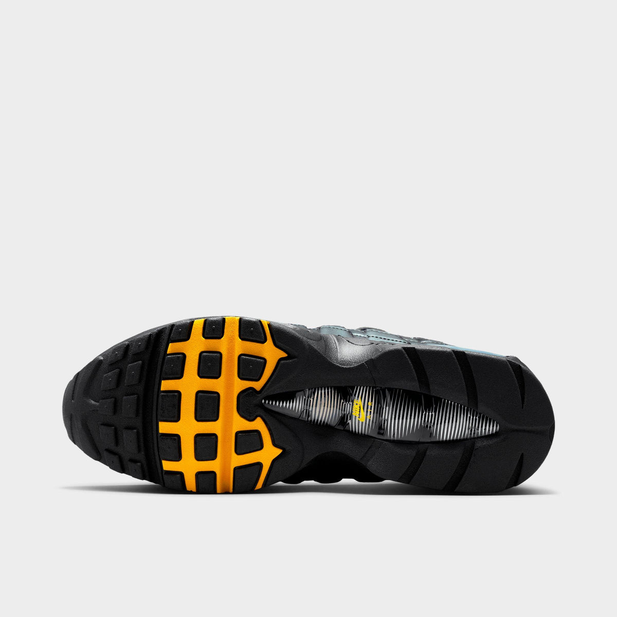 Men's Nike Air Max 95 Big Bubble Total 90 Casual Shoes - Black/University Gold/Metallic Silver/White - view 6
