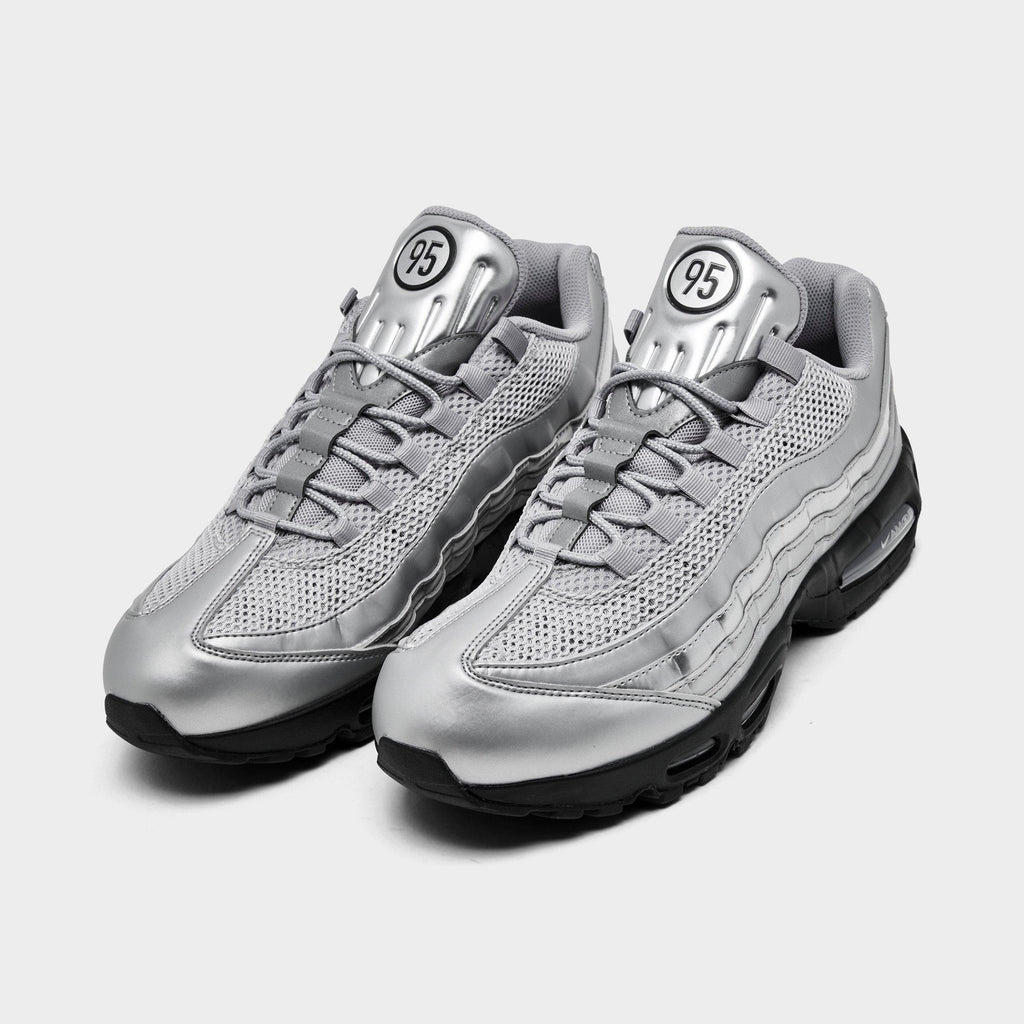 Men's Nike Air Max 95 Big Bubble Total 90 Casual Shoes - Metallic Silver/Black/Black - view 2