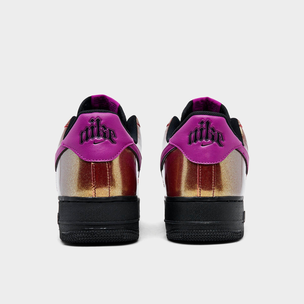 Men's Nike Air Force 1 '07 LV8 SE Glam Rock Casual Shoes - Black/Gold/Bold Berry - view 4