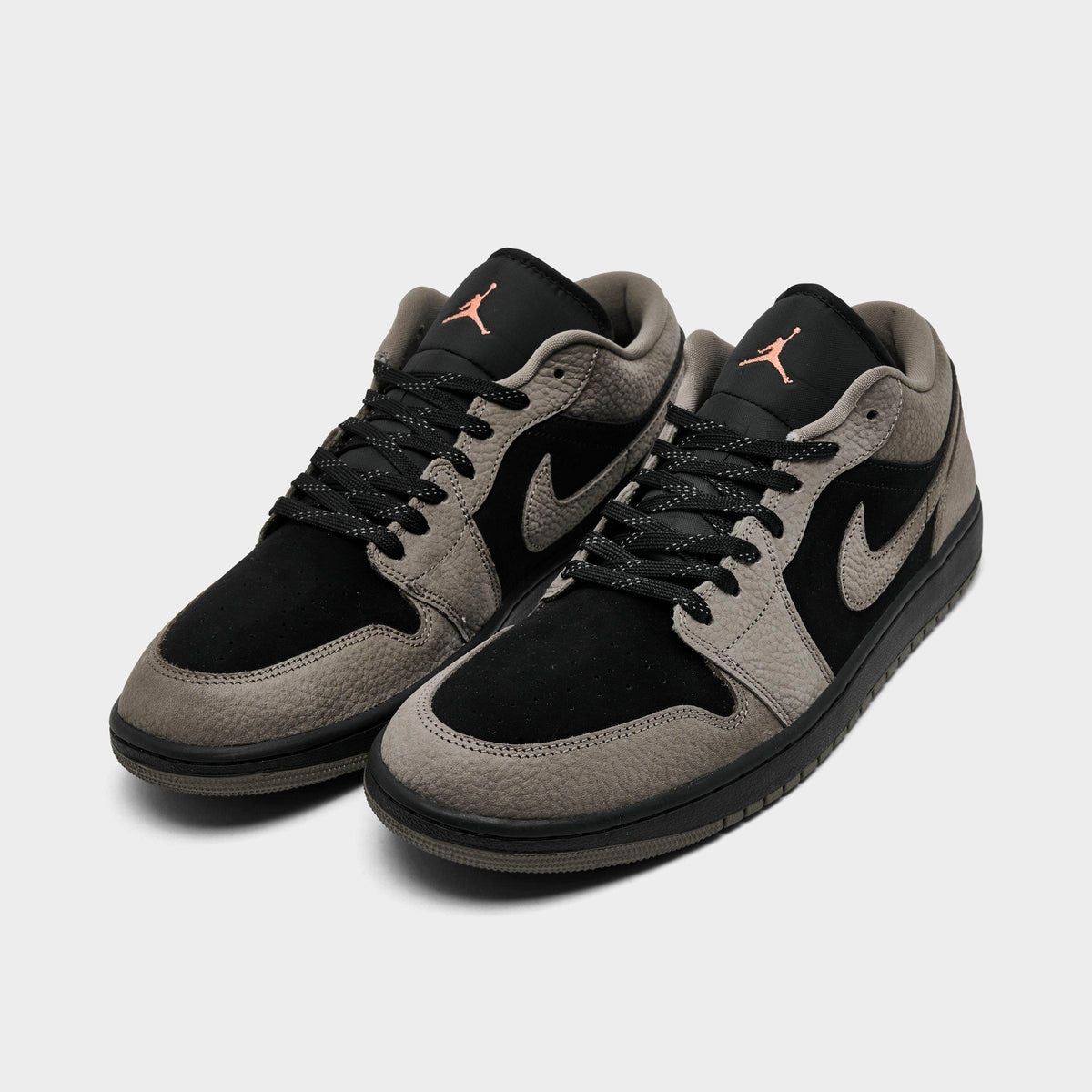 Men's Air Jordan Retro 1 Low SE Casual Shoes - Black/Olive Grey/Light Wild Mango - view 2
