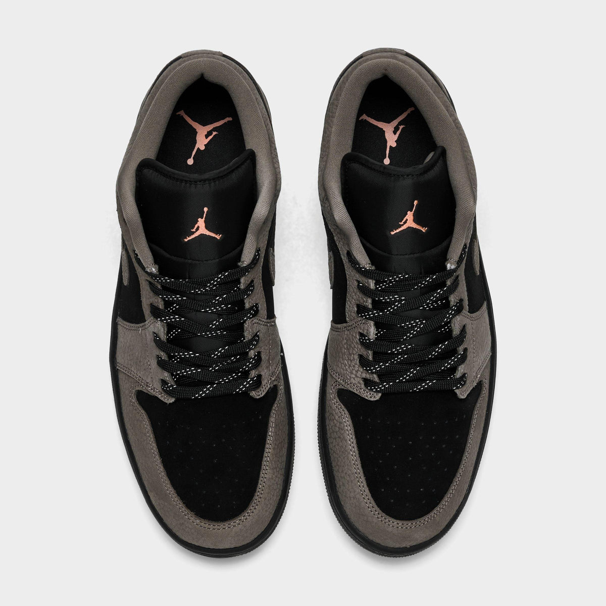 Men's Air Jordan Retro 1 Low SE Casual Shoes - Black/Olive Grey/Light Wild Mango - view 5