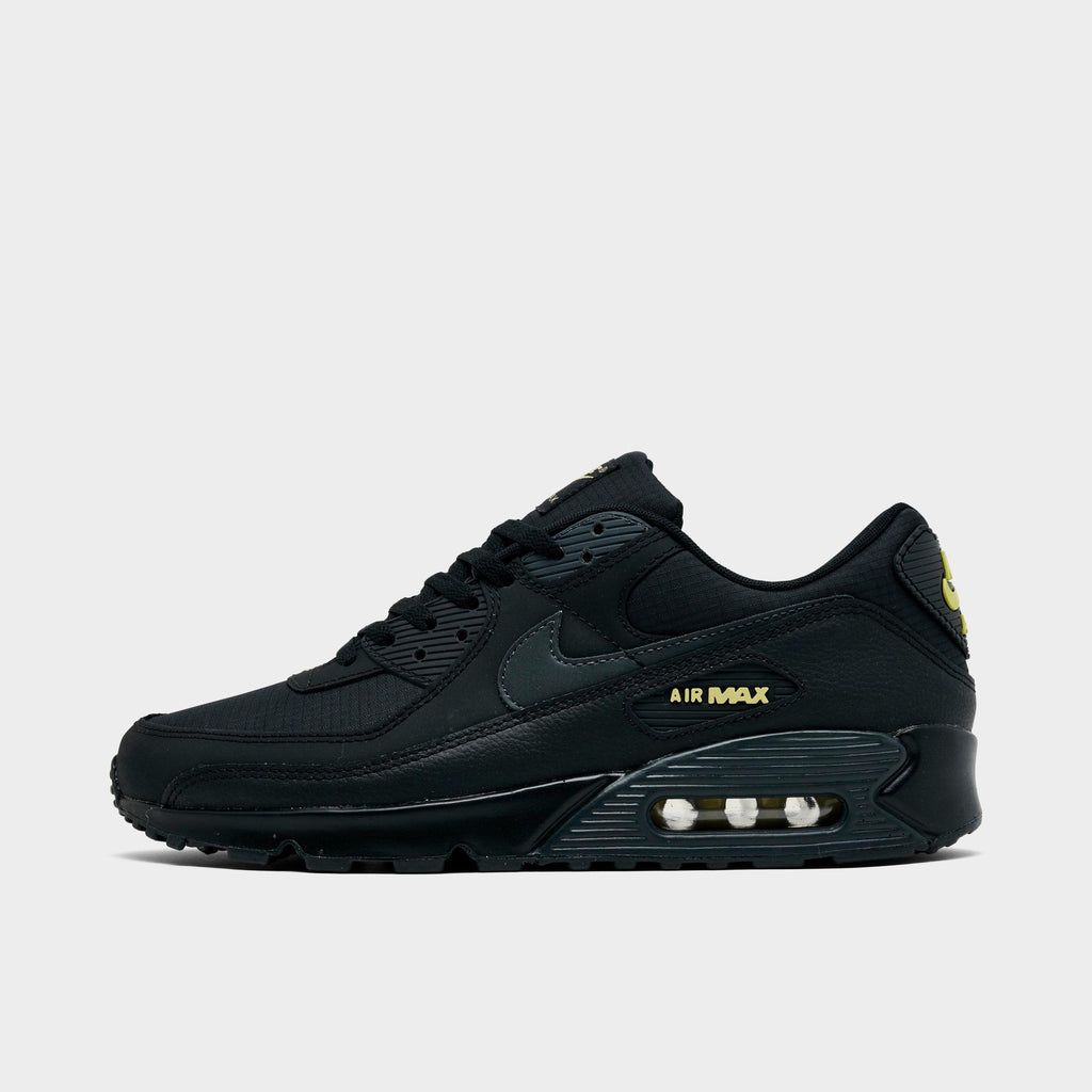 Men's Nike Air Max 90 Casual Shoes - Black/Buff Gold/Anthracite