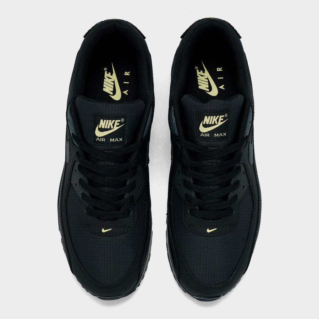 Men's Nike Air Max 90 Casual Shoes - Black/Buff Gold/Anthracite - view 5