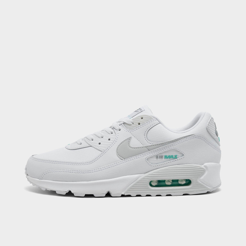 Men's Nike Air Max 90 Casual Shoes - White/Photon Dust/Hyper Turquoise